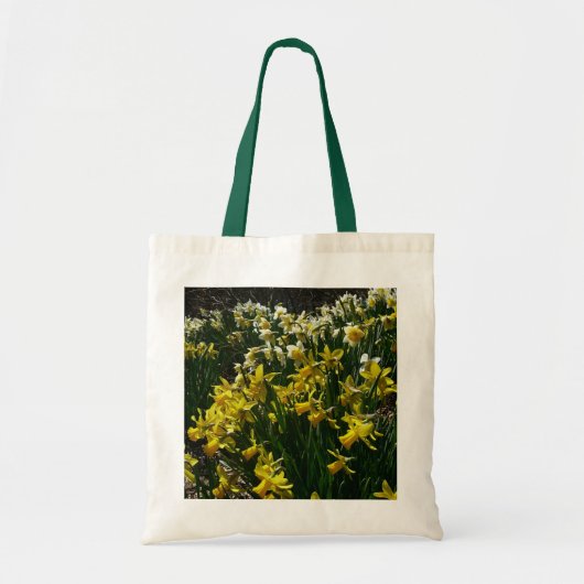 Gele en witte deffodils Spring Flowers Tote Bag (Voorkant)