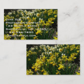 Gele en witte deffodils Spring Flowers Visitekaartje (Voorkant / Achterkant)