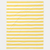 Gele en witte dekletjes fleece deken (Voorkant)