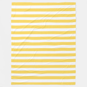 Gele en witte dekletjes fleece deken