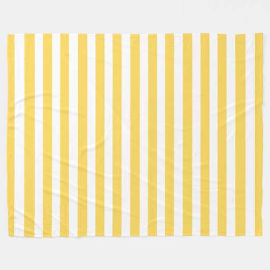 Gele en witte dekletjes fleece deken (Voorkant (Horizontaal))