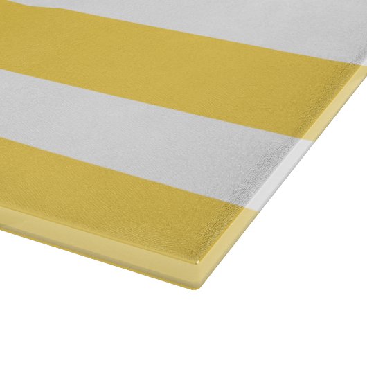 Gele en witte dekletjes snijplank (Hoek)