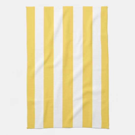 Gele en witte dekletjes theedoek (Verticaal)