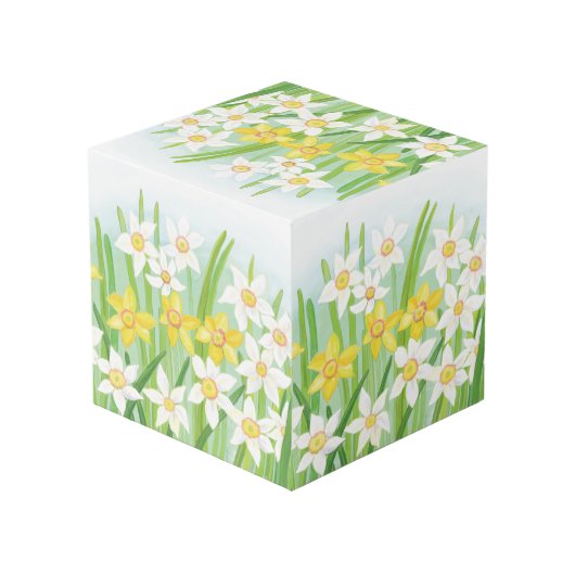 Gele en witte deviezen in de lente kubus (Achter hoekig)