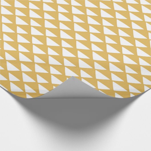 Gele en witte driehoeken cadeaupapier (Hoek)