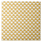 Gele en witte driehoeken tegeltje (Voorkant)