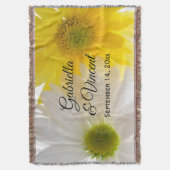 Gele en witte feestdagen deken (Voorkant Verticaal)