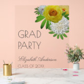 Gele en witte Floral Gradual Partij Acryl Bord (Huwelijk)