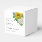 Gele en witte Floral Gradual Partij Bedankdoosjes (Voorkant Zijde)