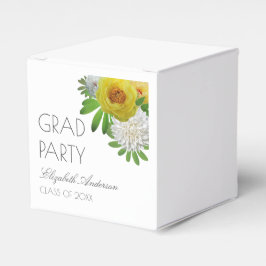 Gele en witte Floral Gradual Partij Bedankdoosjes