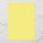 Gele en witte Floral Gradual Partij Folie Uitnodiging (Achterkant)