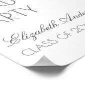 Gele en witte Floral Gradual Partij Poster (Hoek)