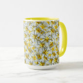 gele en witte Frangipani-bloemen, Mok (Voorkant rechts)
