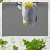 Gele en witte Gecontroleerde Taxi Cab Theedoek (Gevouwen)