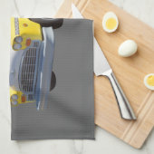 Gele en witte Gecontroleerde Taxi Cab Theedoek (Quarter Fold)