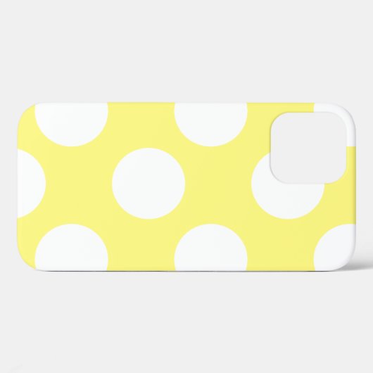 Gele en witte grote poka-hondentas Case-Mate iPhone case (Achterkant (horizontaal))