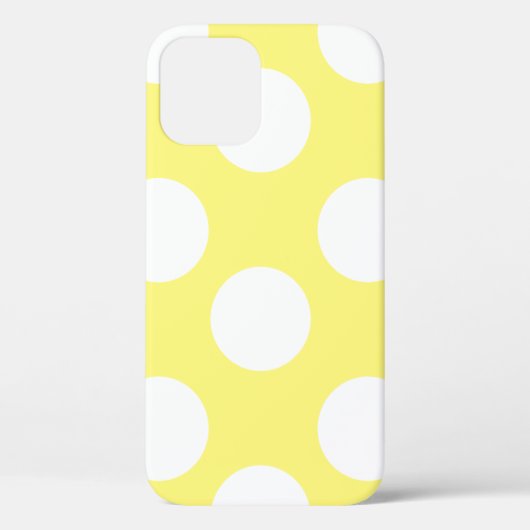 Gele en witte grote poka-hondentas Case-Mate iPhone case (Achterkant)