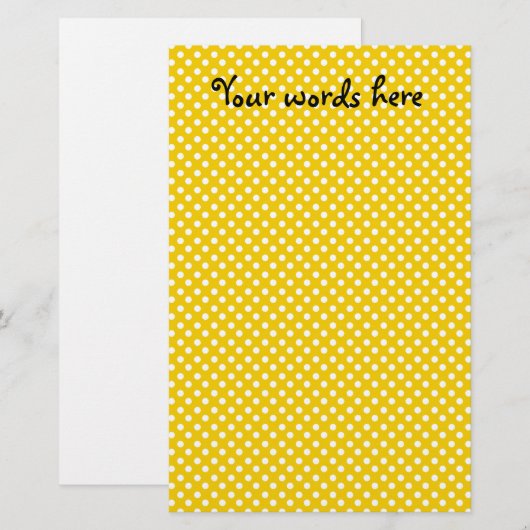 Gele en witte haarpunten briefpapier (Voorkant / Achterkant)