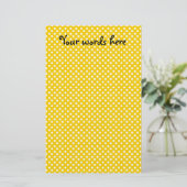 Gele en witte haarpunten briefpapier (Staand voorkant)