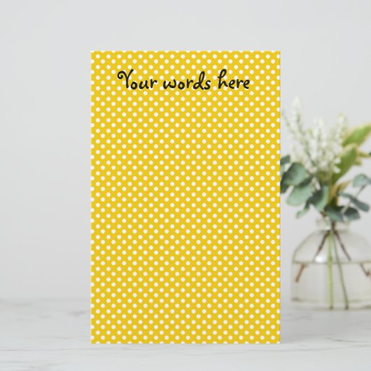 Gele en witte haarpunten briefpapier (Staand voorkant)