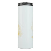 Gele en witte illustratie thermosbeker (Achterkant)