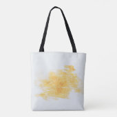 Gele en witte illustratie tote bag (Achterkant)