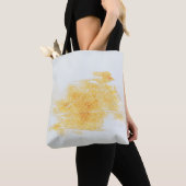 Gele en witte illustratie tote bag (Dichtbij)