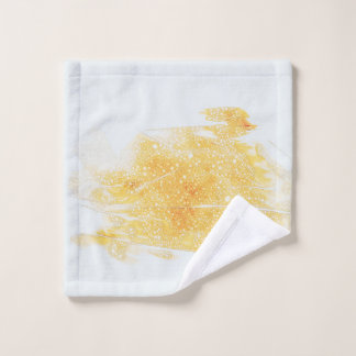 Gele en witte illustratie washandje