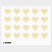 Gele en Witte Landvlinders Bruiloft Hart Sticker (Vel)