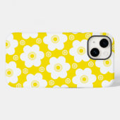 Gele en Witte Madeliefjes en Stippen Case-Mate iPhone Case (Achterkant (horizontaal))