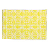 Gele en witte mediterrane Tegel gepatterd Kussensloop (Achterkant-Links)