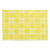 Gele en witte mediterrane Tegel gepatterd Kussensloop (Achterkant-Rechts)