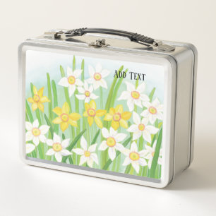 Gele en witte narcissen in de lente op maat