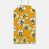 Gele en witte orchidee bloemen cadeaulabel (Voorkant)