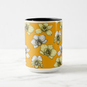 Gele en witte orchidee bloemen mok (Midden)
