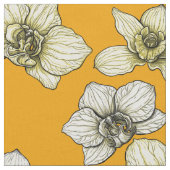 Gele en witte orchidee bloemen stof (Close Up)