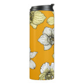 Gele en witte orchidee bloemen thermosbeker (Gedraaid links)