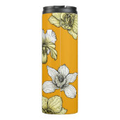 Gele en witte orchidee bloemen thermosbeker (Achterkant)