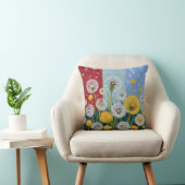 Gele en Witte Paardenbloemen Kussen (Stoel)