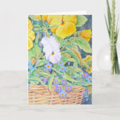 Gele en witte Pansies krijgen goed Kaart (Voorkant)