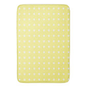 Gele en witte poka Dots Badmat (Voorkant Verticaal)