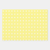 Gele en witte poka Dots Inpakpapier Vel (Voorkant 2)