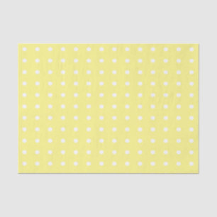 Gele en witte poka Dots Tissuepapier