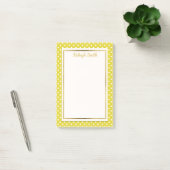 Gele en witte polka stip met gouden Post-it-briefj Post-it® Notes (Kantoor)