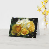 Gele en witte rozen kaart (Gele Bloem)