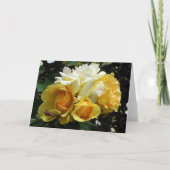 Gele en witte rozen kaart (Voorkant)