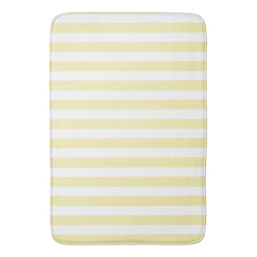 Gele en witte snoepjes strepen badmat (Voorkant Verticaal)