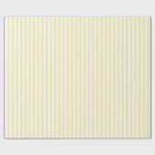 Gele en witte snoepjes strepen cadeaupapier (Vlak)