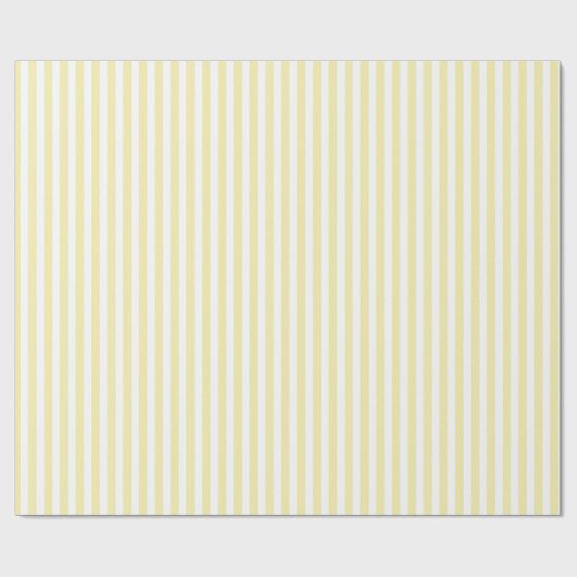 Gele en witte snoepjes strepen cadeaupapier (Vlak)