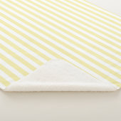 Gele en witte snoepjes strepen sherpa deken (3/4)